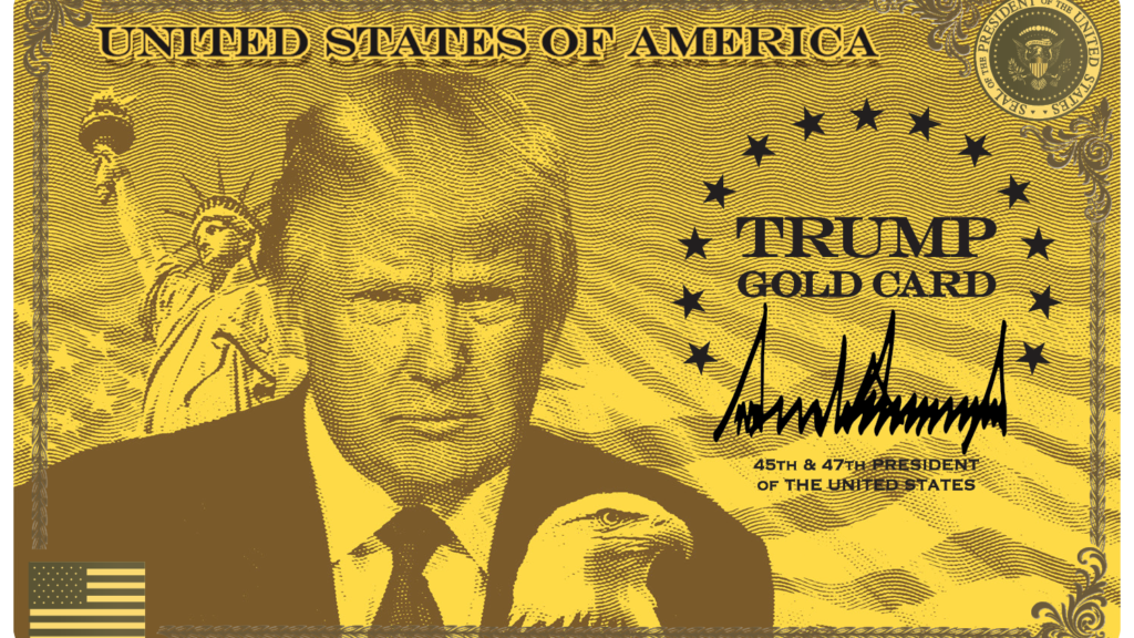 US-President-Trump-introduced-$1 million-gold card visa-America