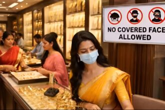 Bihar jewellery shops-face cover ban- hijab burqa jewellery shop-gold theft prevention