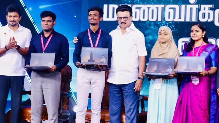 Tamil Nadu- Laptop scheme- College students- Government college- AI laptops- Digital learning- Education initiatives- M.K. Stalin- Higher education- Student empowerment