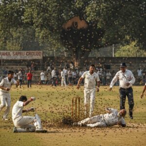 ricket umpire death, bee attack in cricket match,Online Tamil News