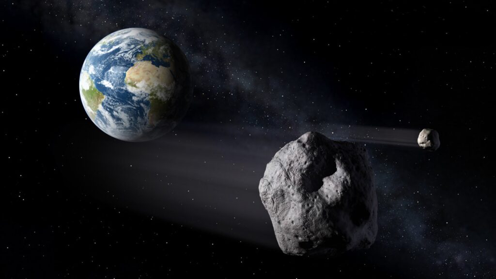நாளை பூமிக்கு அருகே கடக்கும் மிக பெரிய அளவிலான விண்கல்! 64 Asteroids passing Earth pillars