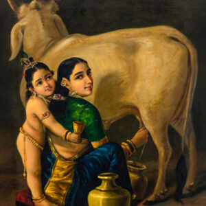 Yashoda and Krishna painting ,