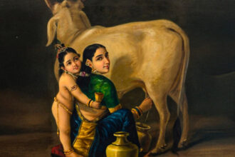 Yashoda and Krishna painting ,